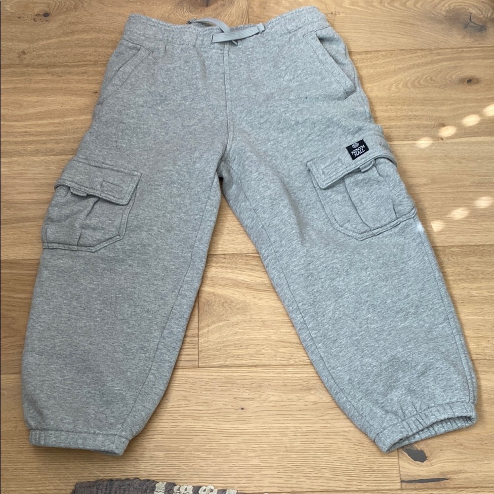 Gray Cargo Joggers for Kids